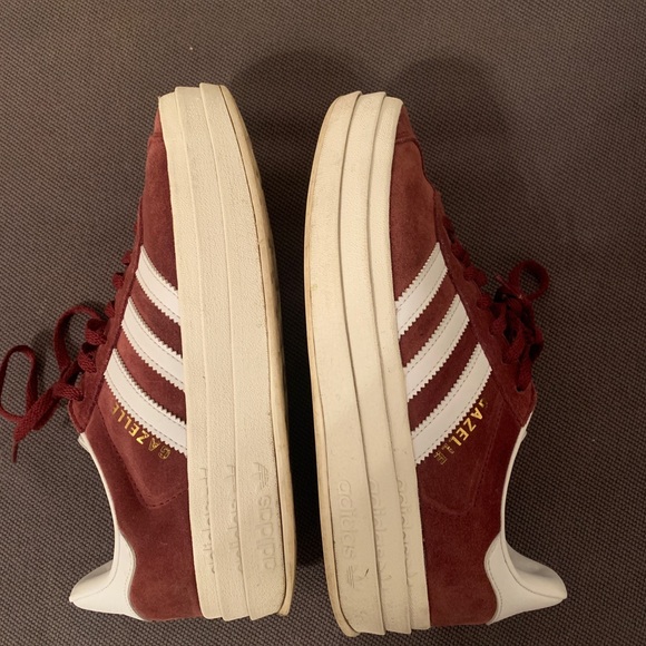 Adidas Gazelle Bold Burgundy and White - Picture 9 of 9